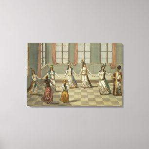 Lienzo Baile de que es de moda con las mujeres griegas