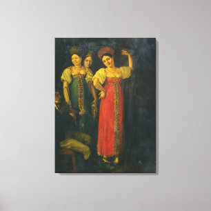 Lienzo Baile del violinista y de tres mujeres
