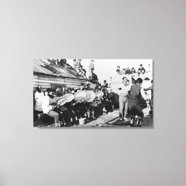 Lienzo Baile esquimal ceremonial en Nome, Alaska (Anverso)