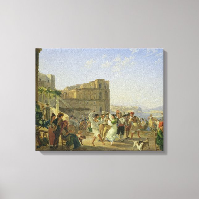 Lienzo Baile italiano, Nápoles, 1836 (Anverso)