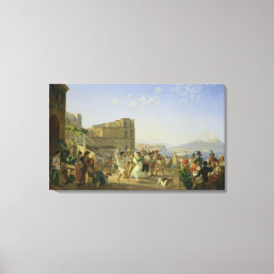 Lienzo Baile italiano, Nápoles, 1836
