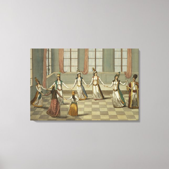 Lienzo Baile que está de moda con las mujeres griegas de (Anverso)