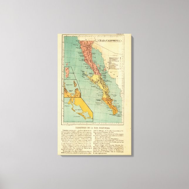 Lienzo Baja California, México (Anverso)