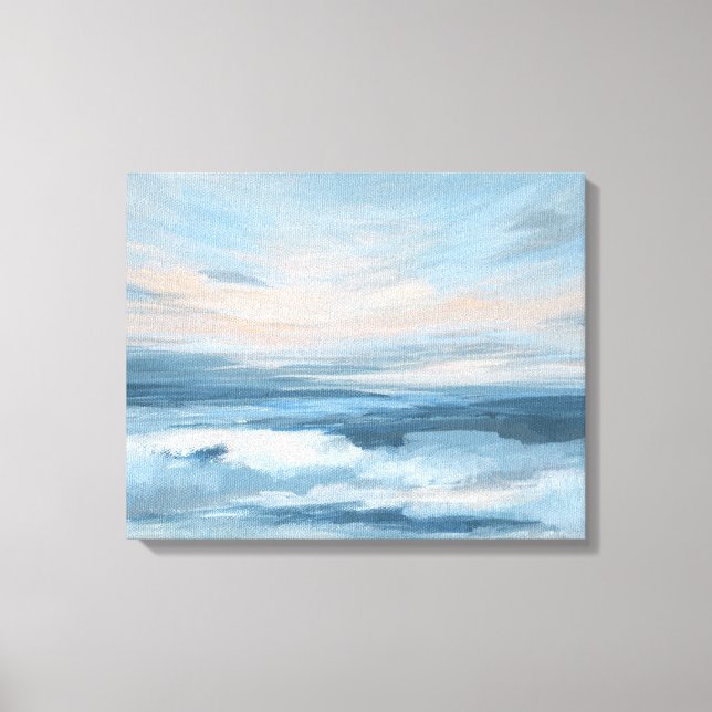 Lienzo Baja marea - Pintura abstracta de la capa marina (Anverso)