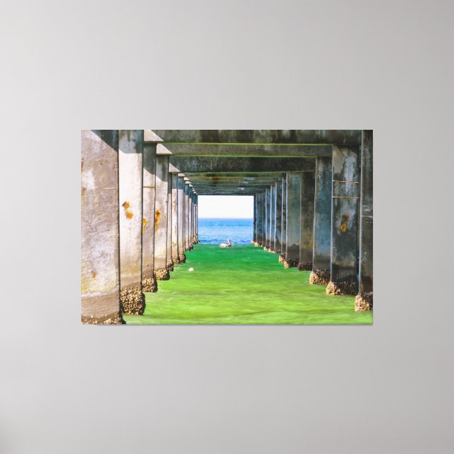 Lienzo Bajo el muelle (Anverso)