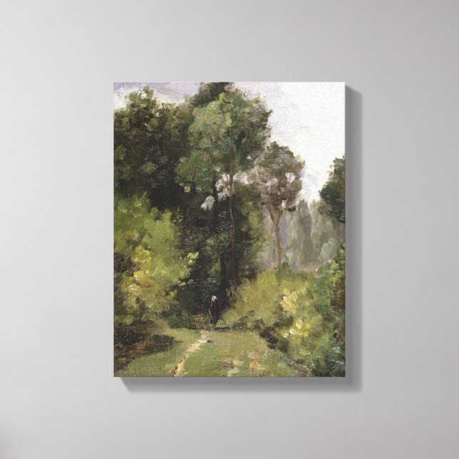 Lienzo Bajo los árboles, 1864 (petróleo a bordo) (Anverso)