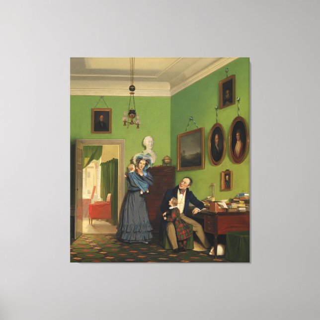 Lienzo Balance familiar de Petersen por Wilhelm Ferdinand (Anverso)