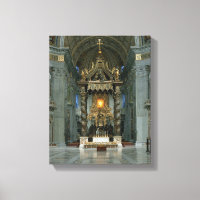 Baldacchino, el altar alto y la silla