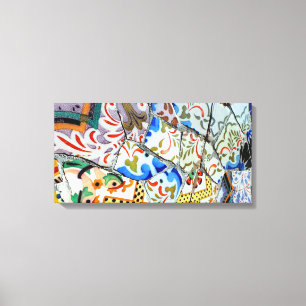 Lienzo Baldosas de mosaico de gala de Gaudí