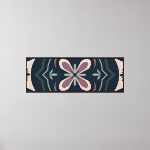 Lienzo Baldosas Geométricas Florales Terrosas