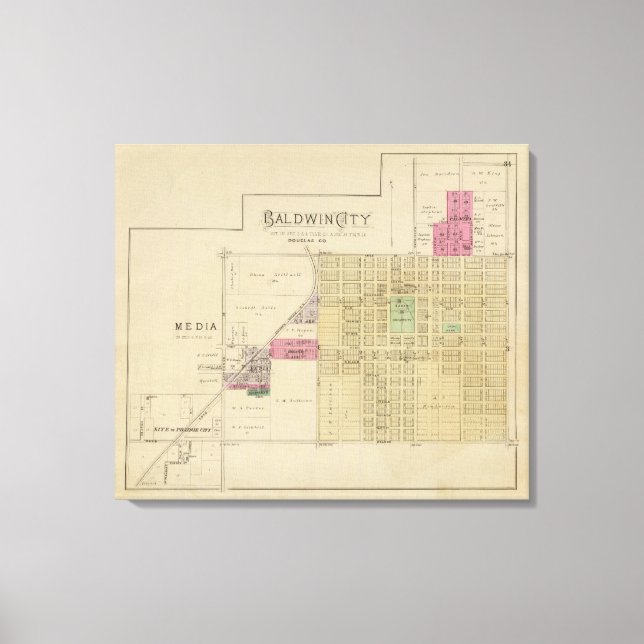 Lienzo Baldwin City, Condado de Douglas, Kansas (Anverso)