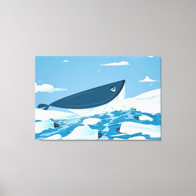 Lienzo Ballena Ártica (Anverso)