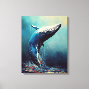 Lienzo Ballena Azul ballena Descubrimiento animal Natural