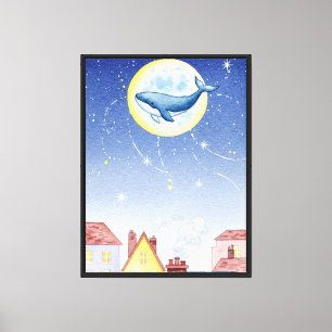 Lienzo Ballena en la Luna