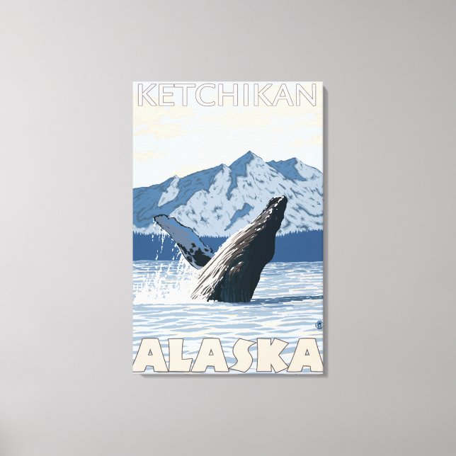 Lienzo Ballena jorobada - Ketchikan, Alaska (Anverso)