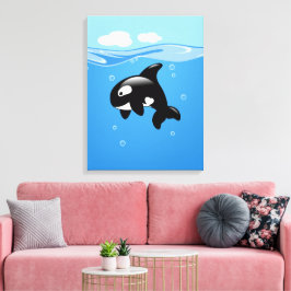 Lienzo Ballena orca en el océano