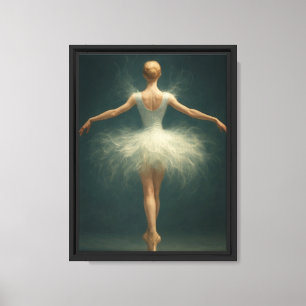 Lienzo Ballerina elegante en Tutu blanco