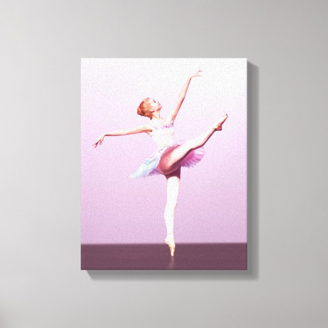 Lienzo Ballerina en rosa y lavanda (Anverso)