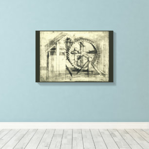 Lienzo Ballesta de Leonardo da Vinci propulsada por una c