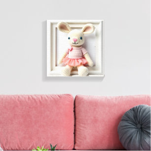 Lienzo Ballet conejo de Wonder Wall Art Bunny