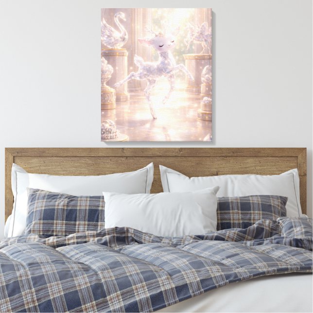 Lienzo Ballet Crystal Deer Canvas Print (Insitu(Dormitorio))
