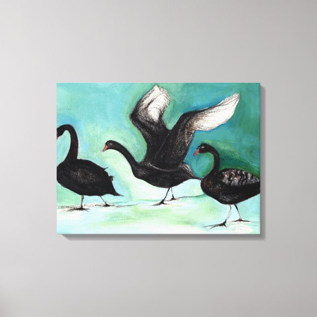 Lienzo Ballet de cisnes negros 2013 (Anverso)