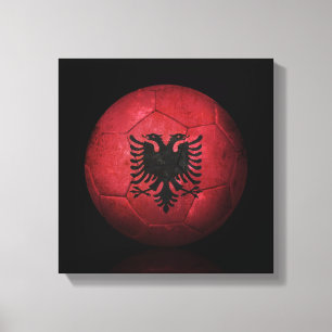 Lienzo Balón de fútbol de Bandera Albanesa