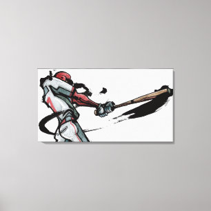 Lienzo Baloncestistas balancín, vista lateral