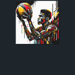 Lienzo Baloncesto<br><div class="desc">El Basketball Player Canvas Print es totalmente personalizable y único para colgar en las paredes de casa y de oficina. Diseñado por Norman.R.</div>