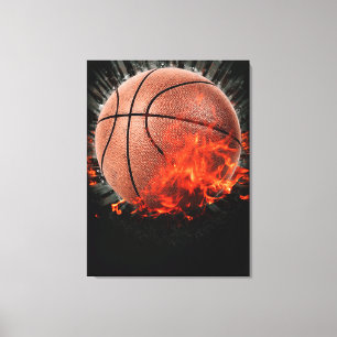 Lienzo Baloncesto en llamas
