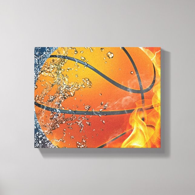 Lienzo Baloncesto en llamas (Anverso)