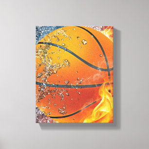 Lienzo Baloncesto en llamas