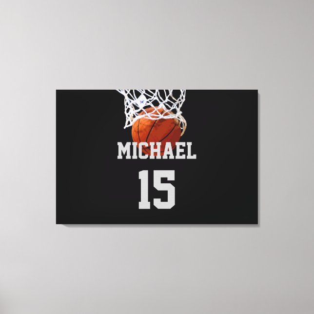Lienzo Baloncesto Tu Nombre (Anverso)