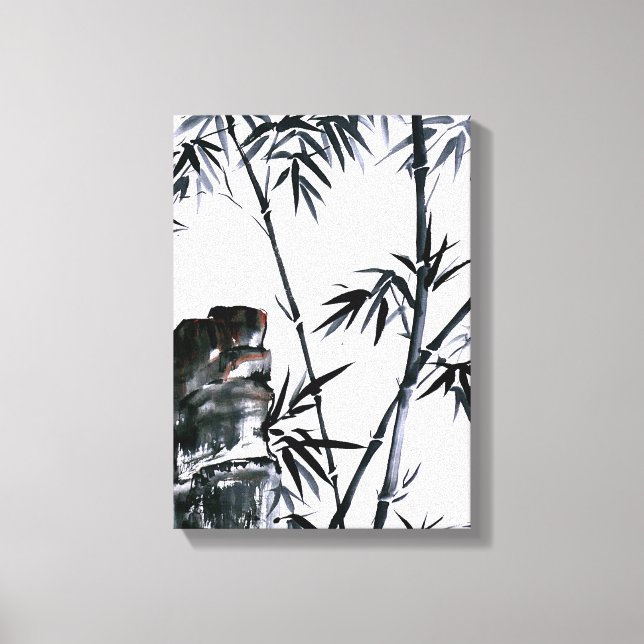 Lienzo Bambú con piedra (Anverso)