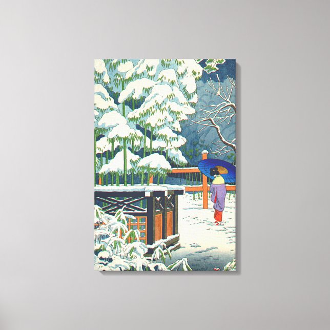 Lienzo Bambú en el santuario Fujishima Takeji (Anverso)