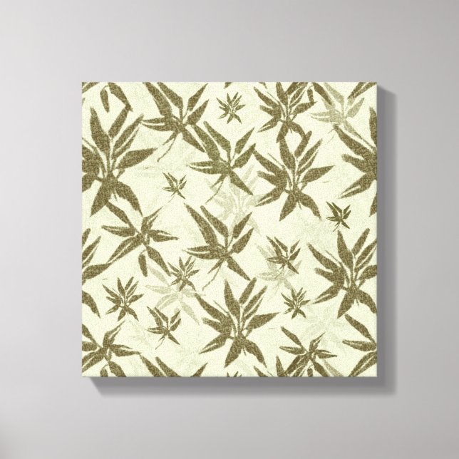 Lienzo Bambú sobre las ovejas beiges - patrón de superfic (Anverso)