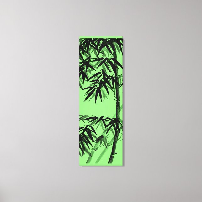 Lienzo Bambú - verde oliva - bn (Anverso)