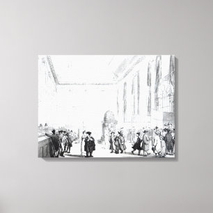 Lienzo Banco de Inglaterra, gran pasillo, de Ackermann