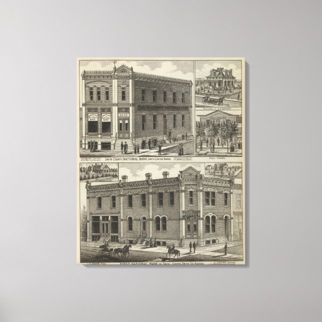 Lienzo Bancos, Residencia, Casa Hull, Centro Smith, Kansa (Anverso)
