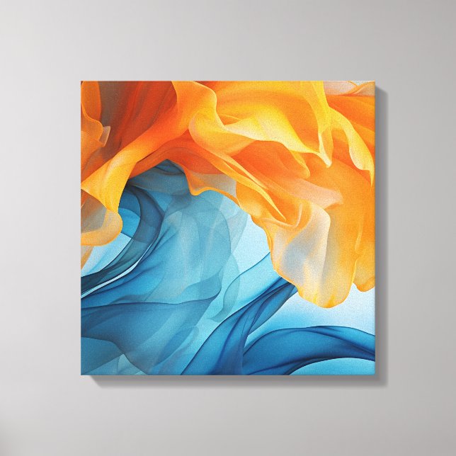 Lienzo Banda azul y amarilla (Anverso)