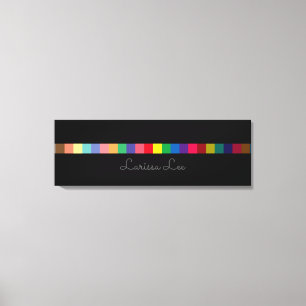 Lienzo Banda colorida con el nombre personalizado