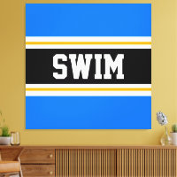Banda SWIM Bod Brillante Azul Blanco Negro Rayas A