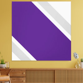 Lienzo Bandas De Carreras Gris Negrita Y Púrpura Sobre Bl