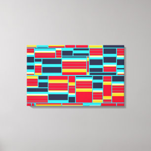 Lienzo Bandas horizontales y verticales