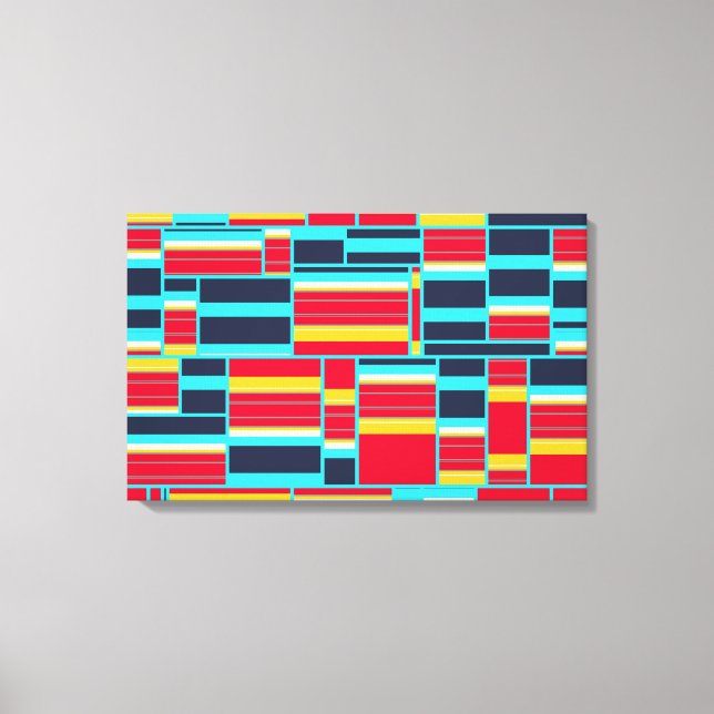 Lienzo Bandas horizontales y verticales (Anverso)