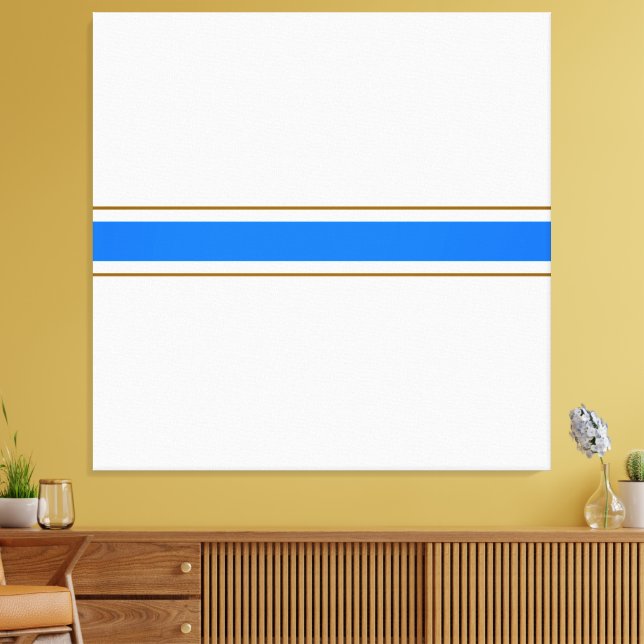 Lienzo Bandas Náuticas De Carreras Marrón Azul Brillante  (Insitu (Sala de estar))