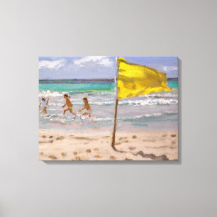 Lienzo Bandera amarilla Barbados 2010