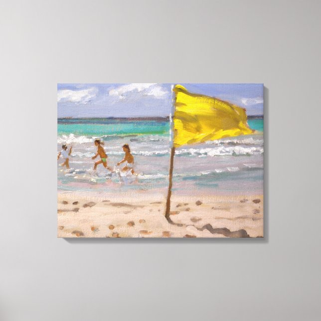 Lienzo Bandera amarilla Barbados 2010 (Anverso)