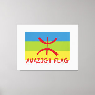 Lienzo Bandera amazigh - bandera bereber-Drapeau Amazigh
