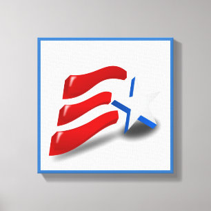 LIENZO BANDERA AMERICANA